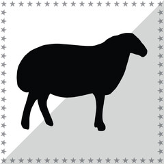 Sheep Silhouette, cute Sheep Vector Silhouette, Cute Sheep cartoon Silhouette, Sheep vector Silhouette, Sheep icon Silhouette, Sheep vector																									