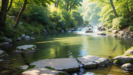 waterfall in the park