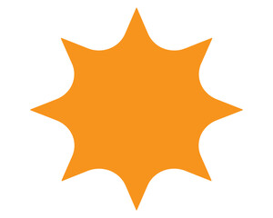 Starburst sticker, sunburst star shape vector