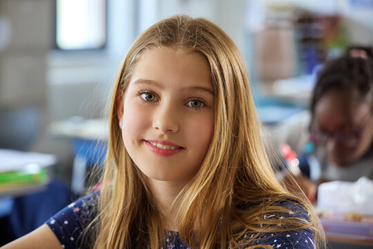 International school students attend classes in the classroom