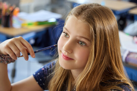 International school students attend classes in the classroom
