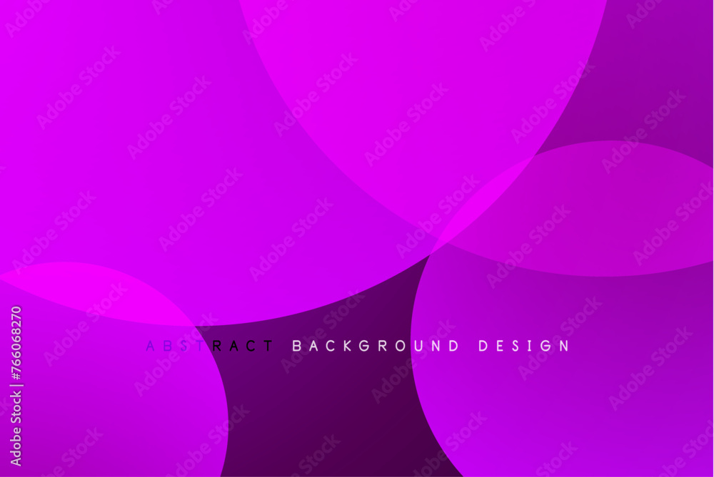 Poster abstract tech circles vector background, technology digital bubbles