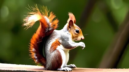 red squirrel sciurus vulgaris - obrazy, fototapety, plakaty