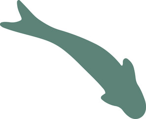 Sea animals, aquatic animals, dolphins, cute cartoons, flat, hand drawn, illustrations