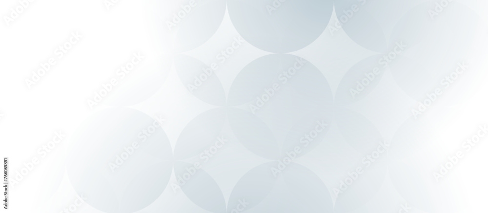 Aufkleber Abstract white and grey circle geometric pattern background. Modern minimal trendy shiny pattern. Vector illustration