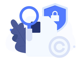 Protect intellectual property flat vector concept operation hand drawn illustration
