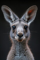  A Hyper-Detailed Portrait of a Kangaroo, Australia's Icon