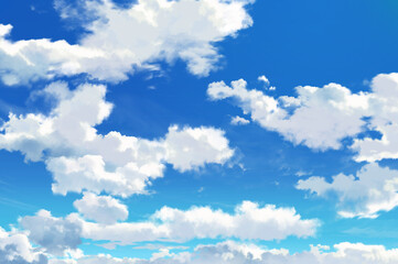 背景イラスト_青空と雲
