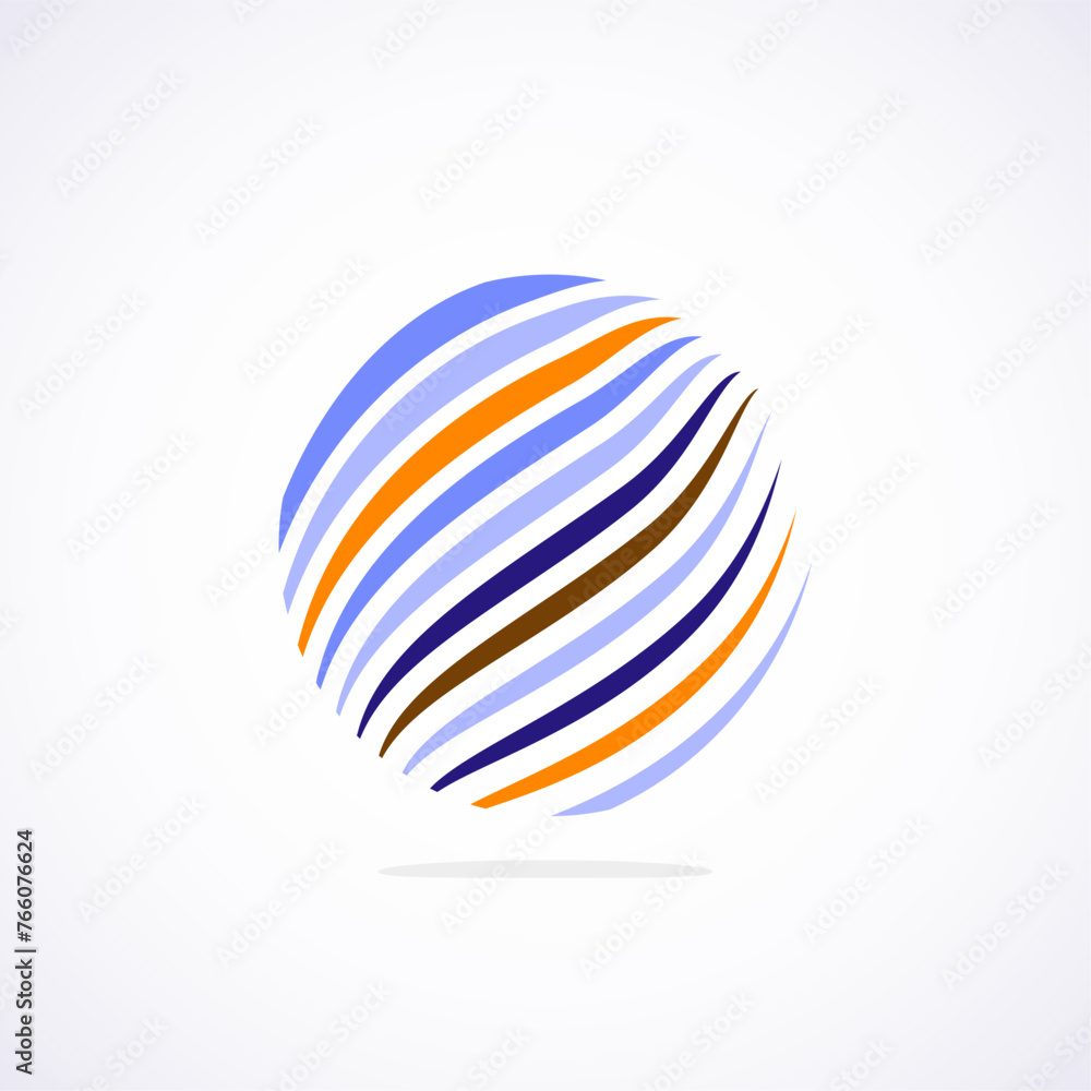 Poster Abstract circle logo - minimalist emblem, timeless and universal shape of circle. Unique logo represent range of brands and concepts, encapsulating simplicity and creativity in single, iconic image