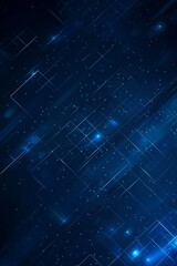 closeup blue background stars lines large arrays data holograms tron angel connections cubes commercial banner