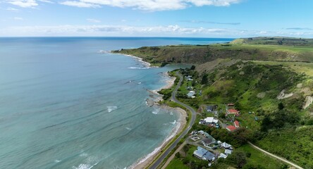 Fototapeta na wymiar Coastal town of Māhia, Hawke's Bay, New Zealand.