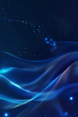 closeup blue background wave light interconnections cute flares technology review bar wall tron