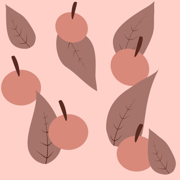 vector pictures of leaves and fruits