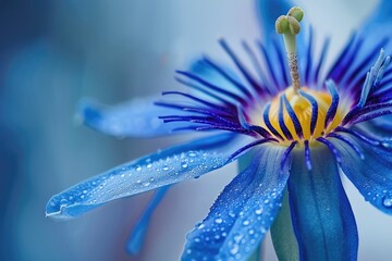 Passiflora caerulea flower closeup.