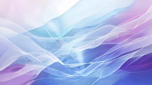 Abstract background with waves and snowflakes. Vector Illustration.