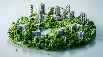 Sustainable Green Metropolis Innovative Urban Layout Designed for Eco Friendly Living and Renewable Energy