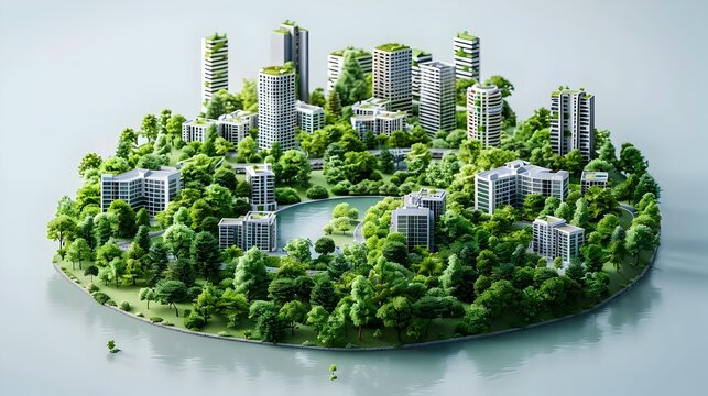Sustainable Green Metropolis Innovative Urban Layout Designed for Eco Friendly Living and Renewable Energy