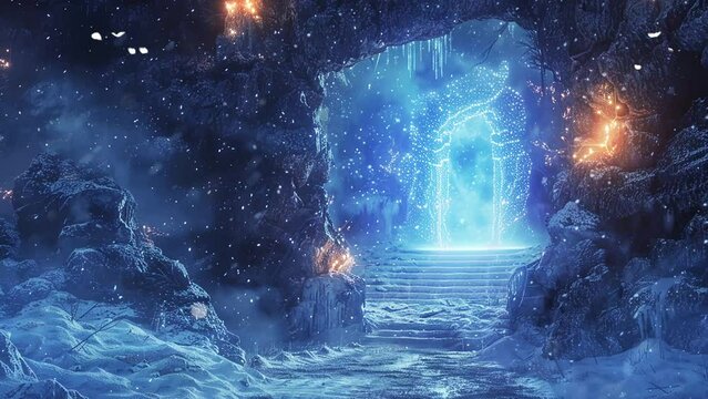 cinematic shot interdimensional being materializes. seamless looping overlay 4k virtual video animation background