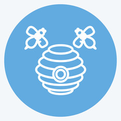 Icon Hive. suitable for Garden symbol. blue eyes style. simple design editable. design template vector. simple symbol illustration