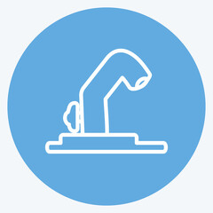 Icon Water Tap. suitable for Home symbol. blue eyes style. simple design editable. design template vector. simple symbol illustration