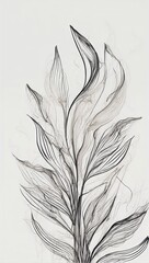Botanical Reverie: Abstract Portrait of a Plant, Capturing Nature's Intricacy, Vitality, and Mystique in Artistic Form