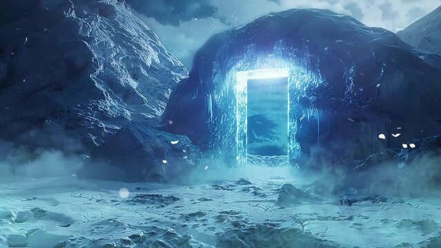 glowing portal fantasy space background.  cinematic shot interdimensional phenomenon. seamless looping overlay 4k virtual video animation background