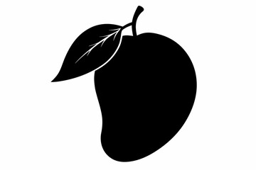 mango-with-leaf-black-silhouette-vector-white-background.