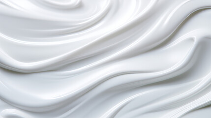 A close-up of swirling natural yogurt with a smooth and glossy finish, set against a clean and minimalistic backdrop for a modern look background Ai Generative