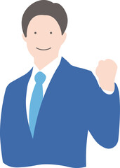 Man in A Suit Arms Raised