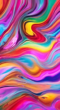 colorful abstract fluid flowing slowly
