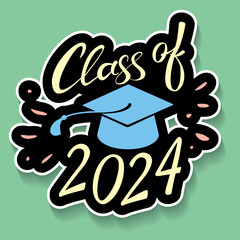 class of 2024 congratulations graduates vector graphic design