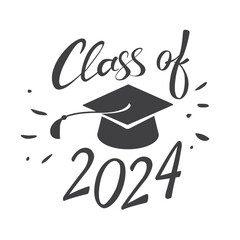 class of 2024 congratulations graduates vector graphic design