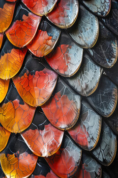 A closeup of a snakeskin texture pattern