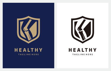 Bone Shield Protect logo design vector