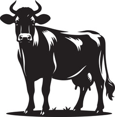 Cow silhouette vector