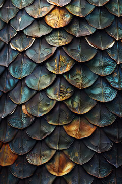 A closeup of a snakeskin texture pattern