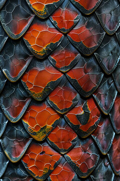 A closeup of a snakeskin texture pattern