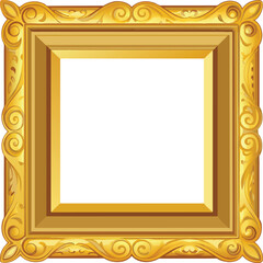 golden-picture-frame--isolated-on-white-vector-ill .eps