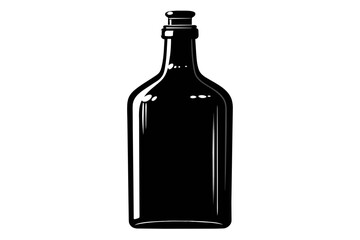 Fototapeta na wymiar medicine-bottle-black-silhouette-vector-design.