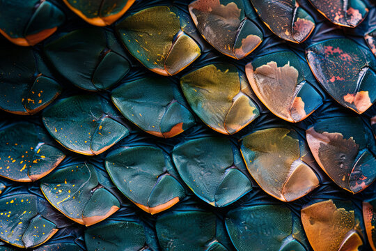 A closeup of a snakeskin texture pattern
