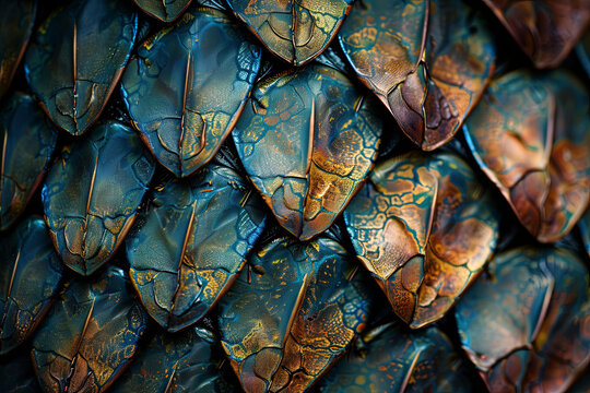 A closeup of a snakeskin texture pattern