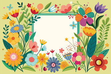 picture-frame-only-with-spring-flowers-around-the.eps
