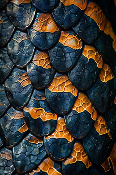 A closeup of a snakeskin texture pattern