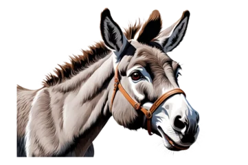 Tuinposter portrait of a donkey © sameera