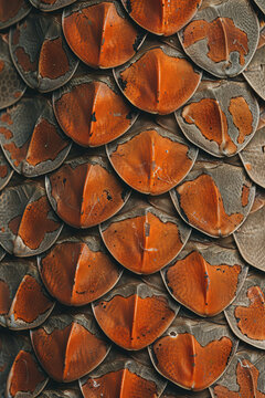 A closeup of a snakeskin texture pattern