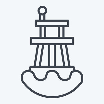 recommend clip art: Icon Water Buoy. related to Diving symbol. line style. simple design illustration