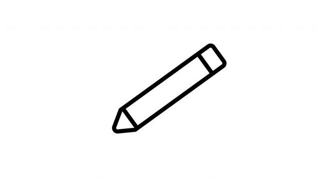 Pencil icon for digital design projects such as graphic design, creative writing, education, or office supplies branding.