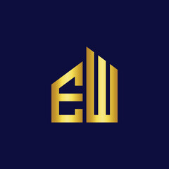 modern letter real estate logo design