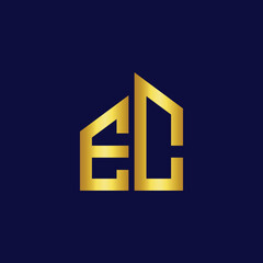 modern letter real estate logo design