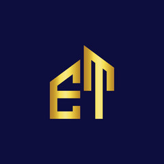 modern letter real estate logo design